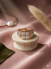 The Architectural Quad Diamond Statement Band