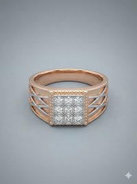 The Architectural Two-Tone Men's Diamond Ring