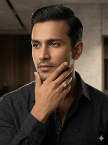 The Architectural Two-Tone Men's Diamond Ring