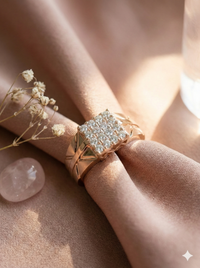 The Geometric Brushed Men's Diamond Ring