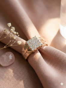 The Geometric Brushed Men's Diamond Ring