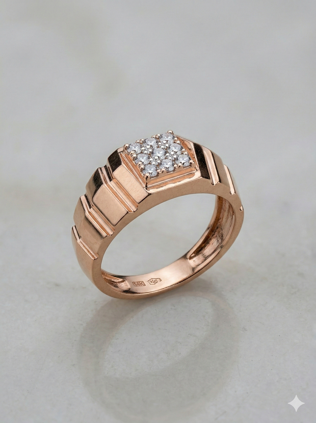 he Architectural Stepped Men's Diamond Ring