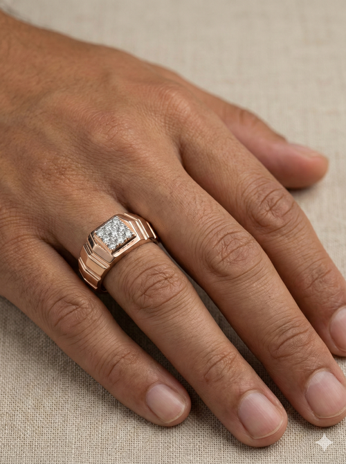 he Architectural Stepped Men's Diamond Ring