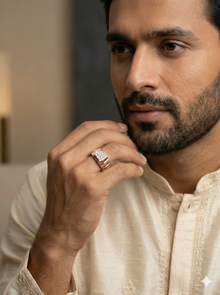he Architectural Stepped Men's Diamond Ring
