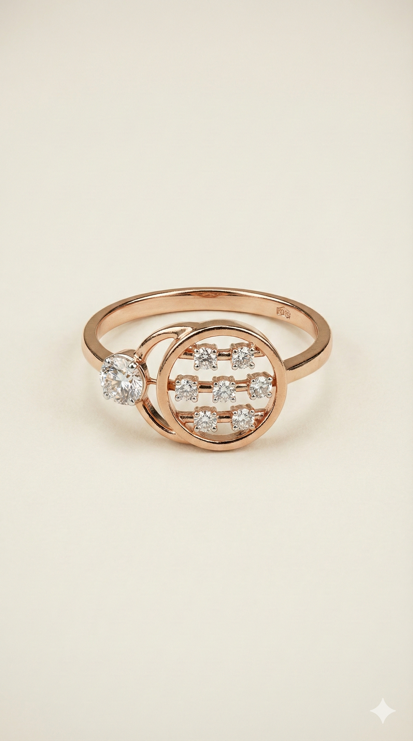 The Modern Orbit Rose Gold Diamond Ring