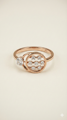 The Modern Orbit Rose Gold Diamond Ring