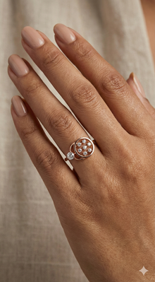 The Modern Orbit Rose Gold Diamond Ring