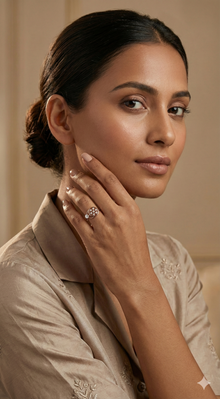 The Modern Orbit Rose Gold Diamond Ring
