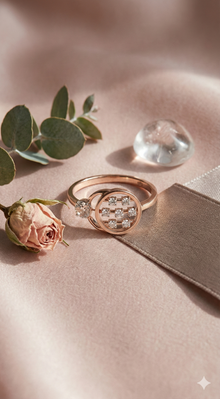 The Modern Orbit Rose Gold Diamond Ring