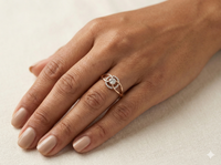 The Rose Gold Floating Halo Diamond Ring