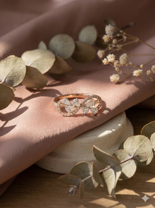The Rose Gold Infinity Pear Diamond Ring