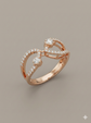 The Rose Gold Twin Diamond Infinity Ring