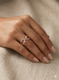 The Rose Gold Twin Diamond Infinity Ring