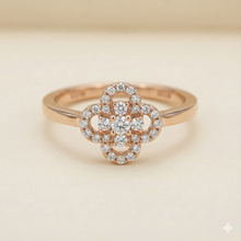 The Rose Gold Diamond Clover Ring