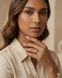 The Rose Gold Abstract Heart Diamond Ring