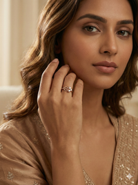The Rose Gold Celtic Knot Trinity Diamond Ring