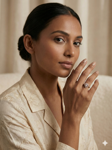 The Radiant Diamond Heart Cluster Ring