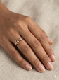 The Rose Gold Twin Heart Diamond Ring