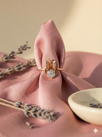 The Rose Gold Sculpted Butterfly Diamond Ring