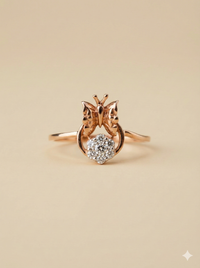 The Rose Gold Sculpted Butterfly Diamond Ring