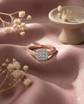 The Rose Gold Cushion Cluster Diamond Ring