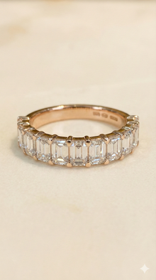 The Infinite Emerald Cut Diamond Band