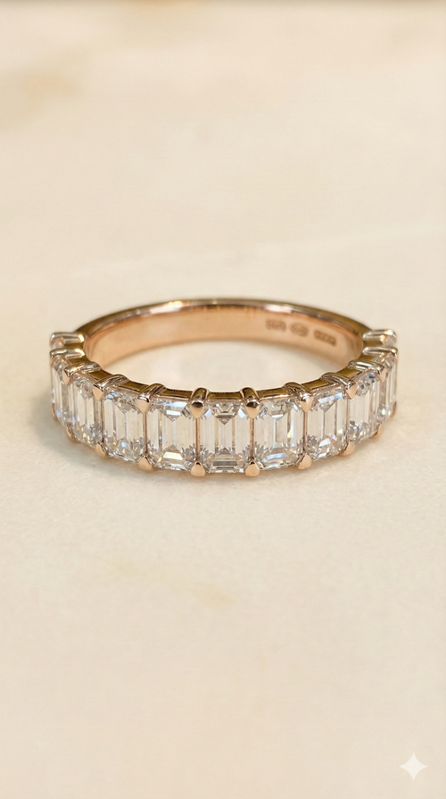 The Infinite Emerald Cut Diamond Band