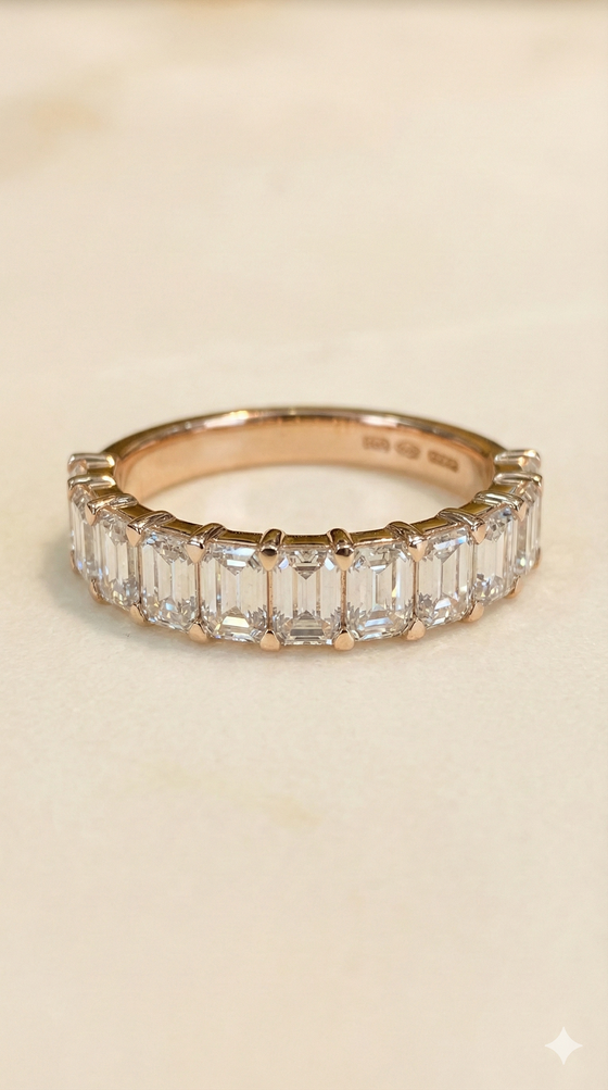 The Infinite Emerald Cut Diamond Band