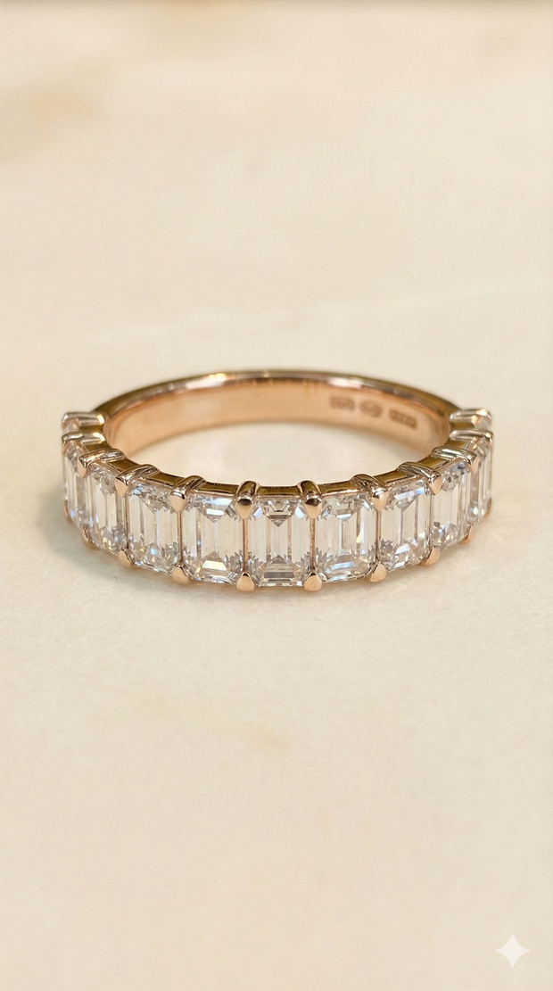 The Infinite Emerald Cut Diamond Band