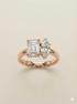The Rose Gold Emerald & Marquise Diamond Toi et Moi Ring