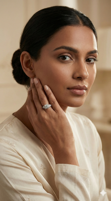 The Architectural Two-Tone Princess Cut Ring