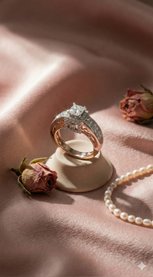 The Architectural Two-Tone Princess Cut Ring