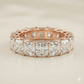 The Rose Gold Radiant Cut Diamond Eternity Band