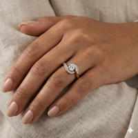 The Rose Gold Round Diamond Pave Swirl Bypass Ring