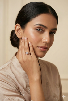 The Rose Gold Round Diamond Cushion Halo Engagement Ring