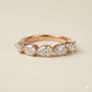 The Rose Gold Pear & Round Diamond Mixed Shape Five-Stone Ring