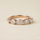 The Rose Gold Pear & Round Diamond Mixed Shape Five-Stone Ring
