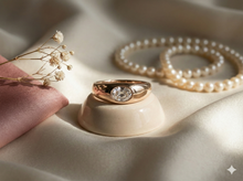 The Rose Gold Oval Diamond East-West Gypsy Ring