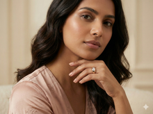 The Rose Gold Oval Diamond East-West Gypsy Ring