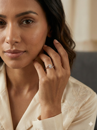 The Rose Gold Diamond Floral Swirl Bypass Ring