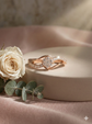 The Rose Gold Diamond Swirl Cluster Ring