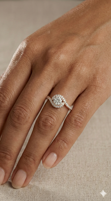 The Eternal Swirl Diamond Halo Ring