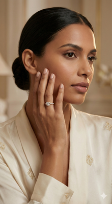 The Eternal Swirl Diamond Halo Ring