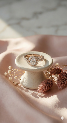 The Eternal Swirl Diamond Halo Ring
