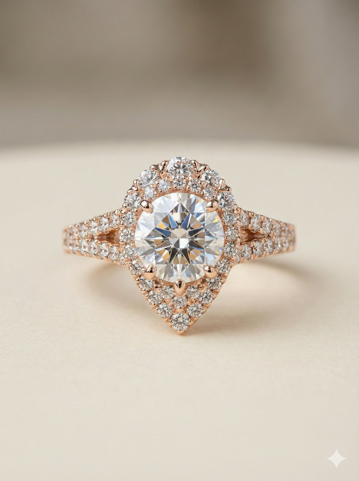 The Imperial Halo Round Diamond Ring