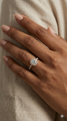 The Timeless Round Halo Rose Gold Diamond Ring