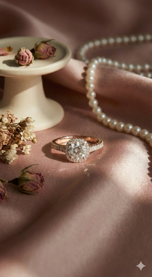 The Timeless Round Halo Rose Gold Diamond Ring