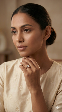 The Sweeping Pear Cut Diamond Ring