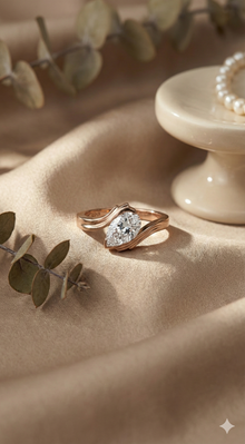 The Sweeping Pear Cut Diamond Ring