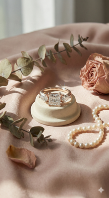The Majestic Three-Stone Princess Cut Ring